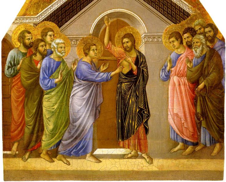 2nd-Sunday-of-Easter--The-Maesta-Altarpiece-The-Incredulity-of-Saint-Thomas-1461_Duccio