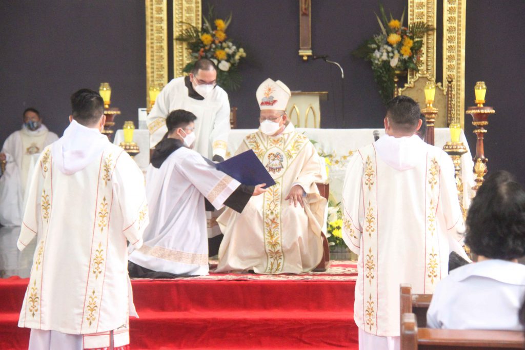 The candidates were presented to the ordaining prelate during the ordination rite.