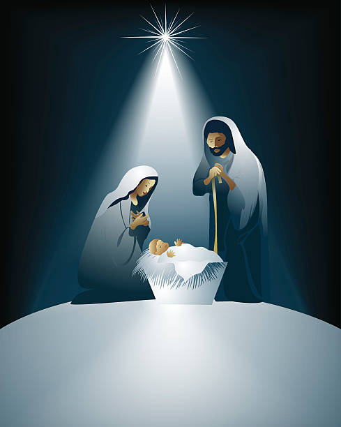 Christmas nativity scene with Holy Family