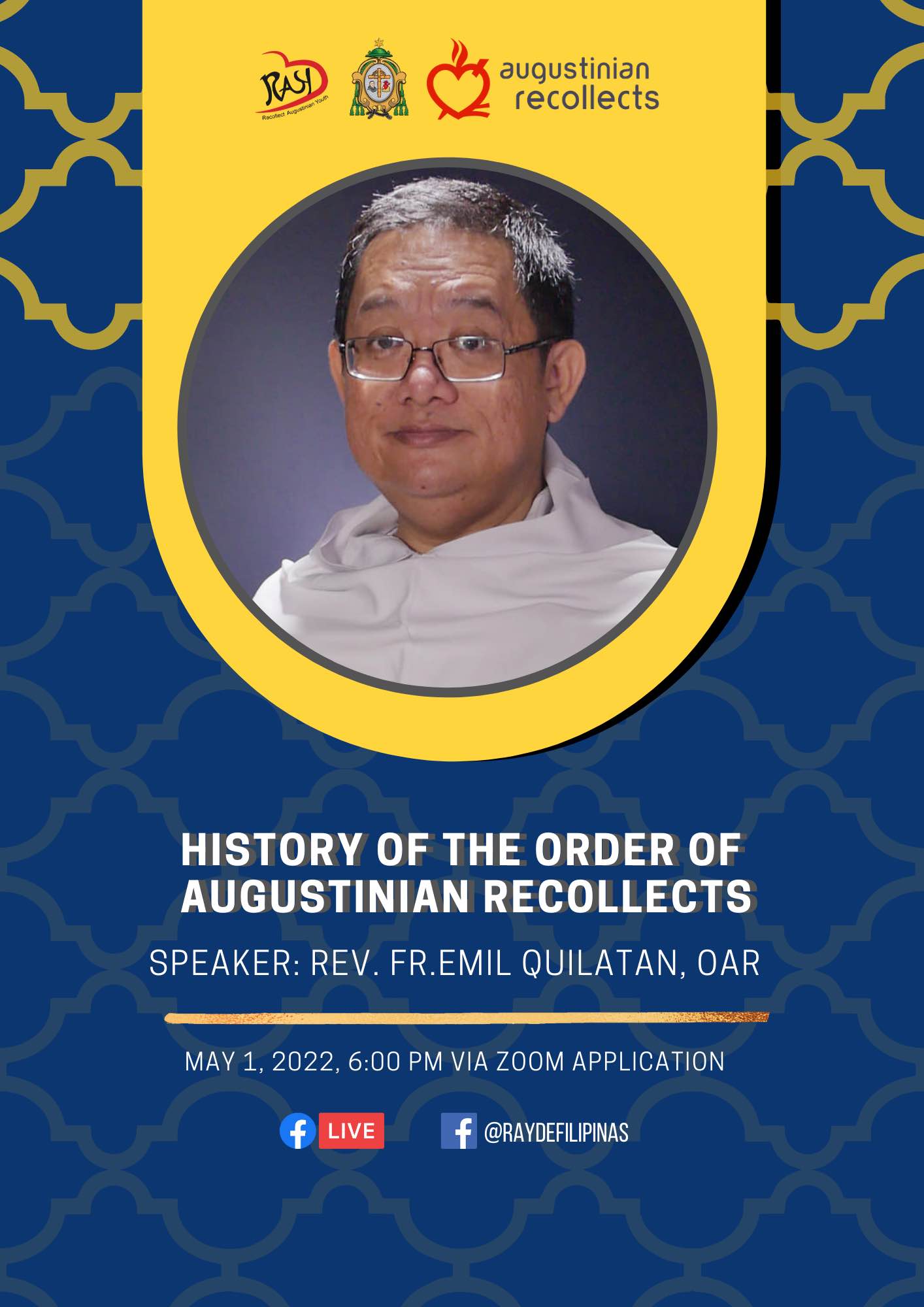 Invitation: Webinar On History Of The Order Of Augustinian Recollects ...