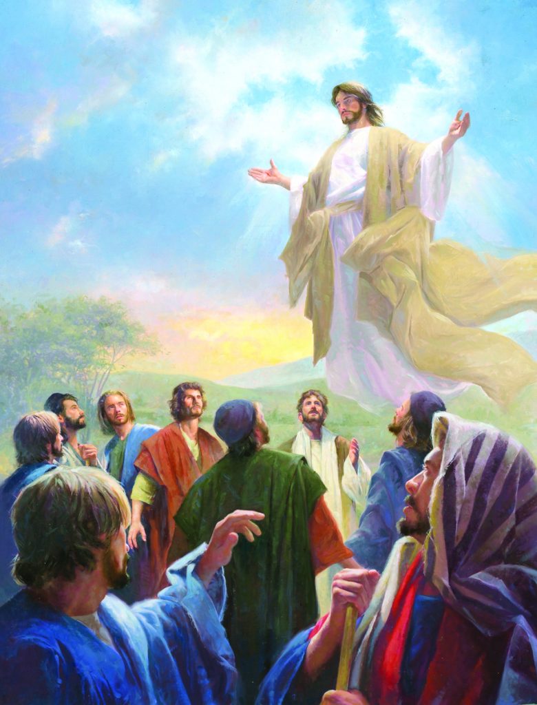 Jesus ascends to heaven the apostles watch